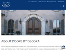 Tablet Screenshot of doorsbydecora.net